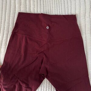 Lululemon Align HR Pant 25” Size 8 Legging Lovely Maroon Color, Great Condition